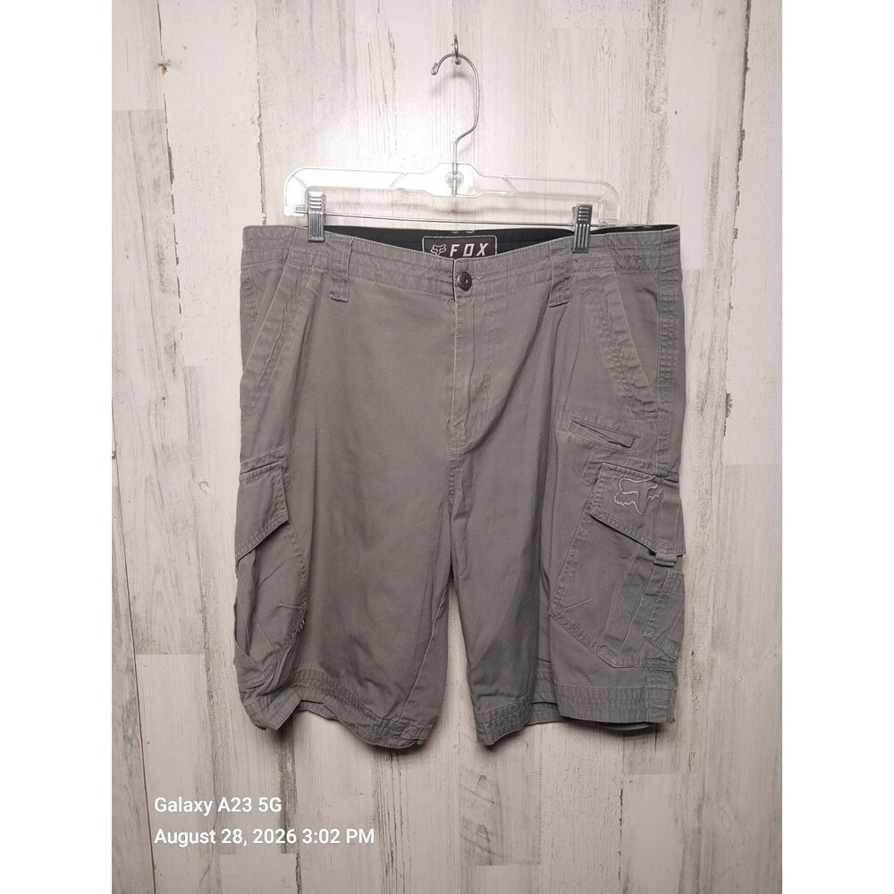 Fox Racing Slambozo Cargo Shorts Mens 36 Gray Moto Motocross Utility